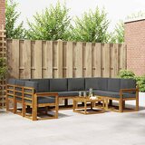  Set vanjskih sofa s jastukom 10 pcs Prirodna i antracit | Eponuda.com