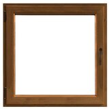 PVC okno (100 x 100 cm, Smer odpiranja: Levo, Rjava) | Shoptok.si
