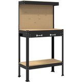  Radna klupa Crna 81 x 41 x 145 cm Projektirano drvo i metal | shoptok.hr
