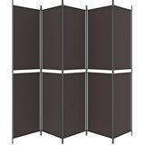 Sobna pregrada s 5 panela smeđa 250x220 cm od tkanine | Shoptok.si