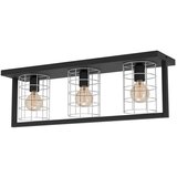Eglo plafonjera Jubily, 3 x E27, crna/pocinčana, 77 cm, 43661 | shoptok.hr