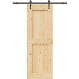 vidaXL Klizna vrata s priborom za montažu 80 x 210 cm masivna borovina | shoptok.hr