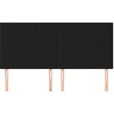  Posteljno vzglavje 4 kosa črn 100x5x78/88 cm blago, (20793113) | Shoptok.si