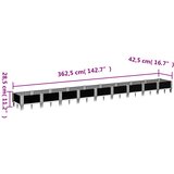  Vrtna sadilica s klinovima plava siva 362,5x42,5x28,5 cm PP | shoptok.hr