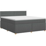  Boxspring krevet s madracem Tamnosiva 180 x 200 cm Tkanina - Tamnosiva 180 x 200 cm Dizajn linija | shoptok.hr