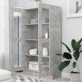  Vitrina siva boja betona 82,5 x 30,5 x 150 cm konstruirano drvo | Eponuda.ba