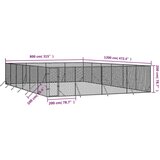 vidaXL Vanjski kavez za pse srebrni 8 x 12 x 2 m od pocinčanog čelika | shoptok.hr