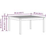  Stolić za kavu Svijetla akacija 85 x 85 x 45 cm Čvrsto drvo akacije | shoptok.hr