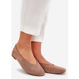 Boto Classic Ballet Flats From Eco Suede Khaki Osallin | shoptok.hr