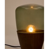 Kave Home Zelena/u tamnoj prirodnoj boji stolna lampa sa staklenim sjenilom (visina 30 cm) Silex – | shoptok.hr