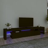 vidaXL TV omarica z LED lučkami črna 215x36,5x40 cm Cene