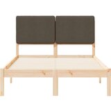 Krevetni okvir s tapiciranim uzglavljem Sivo-smeđa 135 x 190 cm | shoptok.hr
