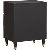  Noćni ormar s ladicama Crna 50 x 33 x 62 cm Čvrsto drvo manga | Eponuda.com