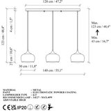 Opviq Luster Z10-214, 140x30x123cm, IP20, Crna | Eponuda.ba