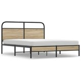 Maison Chic Posteljni okvir - Dvoposteljna postelja - Zakonska postelja brez vzmetnice 160x200 cm dim. hrast inž. les-J3202, (21774100) | Shoptok.si