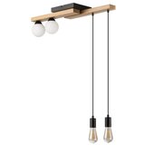  Visilica na sajli CORTINA 2xE27/15W/230V + 2xG9/5W/230V crna/hrast | Eponuda.com