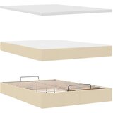  Otomanski krevet s madracem i LED krem 140x190 cm tkanine | shoptok.hr