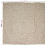  Tepih Prirodna i bijela 200 x 200 cm Juta | shoptok.hr