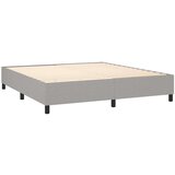  Krevet box spring s madracem LED svjetlosivi 160x200 cm tkanina | shoptok.hr