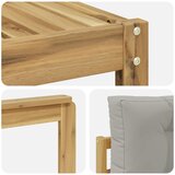  Set vanjskih sofa 9 kom. Bijela i svjetlosiva Poliester | shoptok.hr