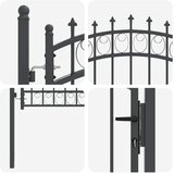  Vrata ograde s bodljama EMMEN 150 x 100 cm | shoptok.hr