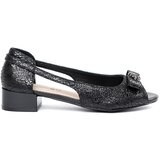 GOODIN Black slip-on shoes with open toes | Shoptok.si