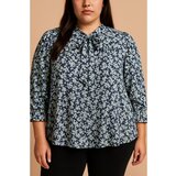 Fenzy Plus Size Bluza S Cvjetnim Printom, Plava | shoptok.hr