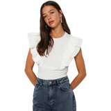 Trendyol White Knitted Blouse with Brode Detail | Shoptok.si