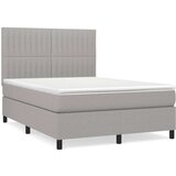  Box spring posteljni z vzmetnico svetlo siv 140x190 cm blago, (20899296) | Shoptok.si