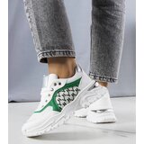 Gemre White and green women's sneakers Florival | Shoptok.si