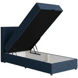 MID.YOU POSTELJA Z VZMETNICO 100 cm x 200 cm , tekstil, leseni material temno modra | Shoptok.si