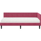  Kutni krevetni okvir s madracem 2 kom. Vinska crvena 90 x 200 cm | shoptok.hr
