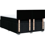 vidaXL Box spring postelja z vzmetnico črna 160x200 cm blago | Shoptok.si