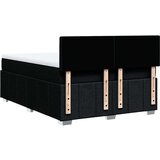 vidaXL Krevet s oprugama i madracem crni 160x200 cm od tkanine | shoptok.hr