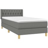  s oprugama i madracem tamnosivi 100 x 200 cm od tkanine | shoptok.hr
