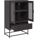 vidaXL Visoka omara črna 68x39x111,5 cm jeklo | Shoptok.si