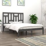  Okvir za krevet od masivne borovine sivi 200 x 200 cm | shoptok.hr