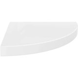 vidaXL 323909 Floating Corner Shelves 4 pcs High Gloss White 35x35x3,8 cm MDF | shoptok.hr
