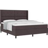 vidaXL Box Spring postelja z vzmetnico temno rjava 180x200 cm tkanina, (22050657) | Shoptok.si