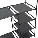  Stojalo za oblačila jeklo in netkano blago 87x44x158 cm črno, (20771642) | Shoptok.si