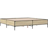  Okvir za krevet boja hrasta 180x200cm konstruirano drvo i metal | Eponuda.com