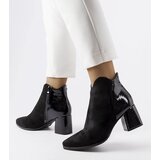 Gemre Black insulated eco suede ankle boots Riia | Shoptok.si