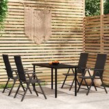  5-dijelni vrtni blagovaonski set crni | shoptok.hr