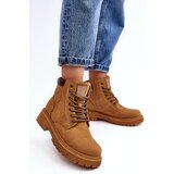 EVENTO Leather Lined Fur-Lined Boots Trapper Camel Felizia Cene