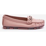 S. BARSKI Women's Leather Moccasins with Pink Ornament S.Barski LR339 | Shoptok.si