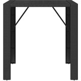  Barski stol sa staklenom pločom crni 105x80x110 cm poliratan | Shoptok.si