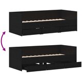  Krevetac Crni hrast Konstruirano drvo 90 x 200 cm Izdržljiv | shoptok.hr