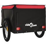  Prikolica za bicikl crno-crvena 45 kg željezna Crna 134 x 69 x 59 cm | Shoptok.si