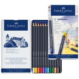 Faber-Castell Barvni svinčniki 12 barv, kovinska škatla Goldfaber | Shoptok.si