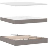  Otomanski okvir kreveta s madracima smeđesivi 200x200cm tkanine | shoptok.hr